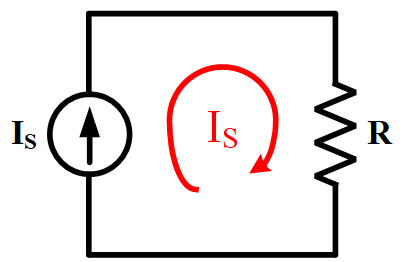 Figure 2: A simple current to voltage converter by a resistor load and a current source